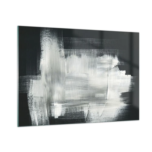 Obraz na skle - Utkané zvisle a vodorovne - 100x70 cm
