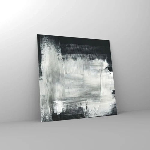 Obraz na skle - Utkané zvisle a vodorovne - 30x30 cm