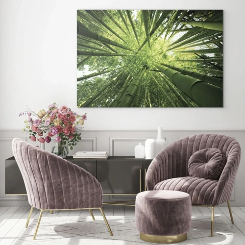 Obraz na skle - V bambusovom háji - 100x70 cm