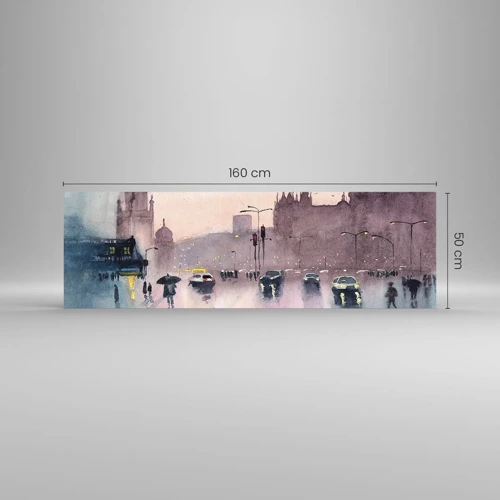 Obraz na skle - V daždivom opare - 160x50 cm
