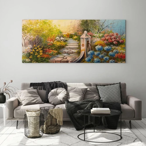 Obraz na skle - V plnom rozkvete - 120x50 cm