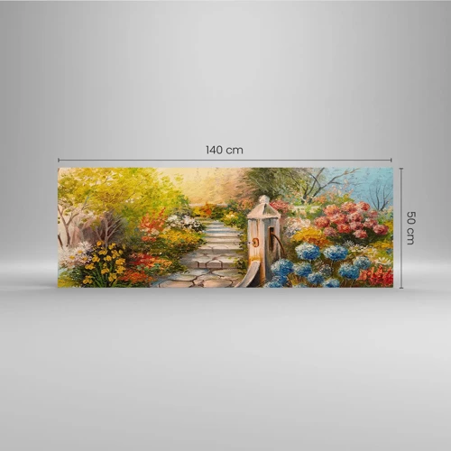 Obraz na skle - V plnom rozkvete - 140x50 cm