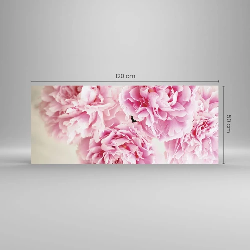 Obraz na skle - V ružovom prepychu - 120x50 cm