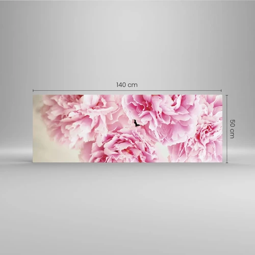 Obraz na skle - V ružovom prepychu - 140x50 cm