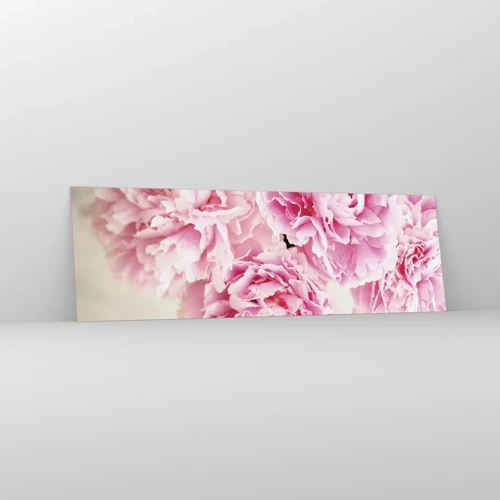 Obraz na skle - V ružovom prepychu - 160x50 cm