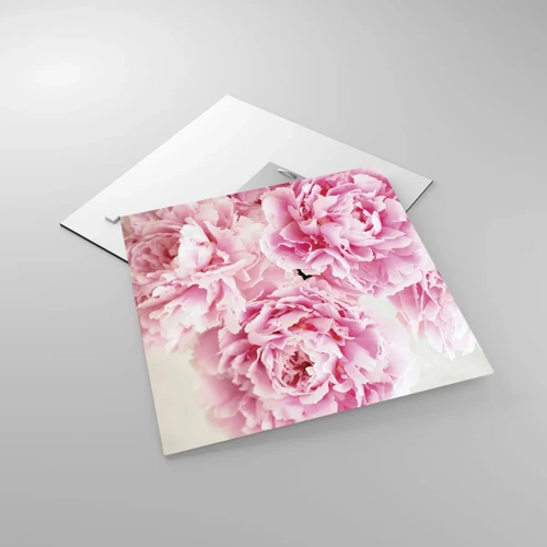Obraz na skle - V ružovom prepychu - 40x40 cm