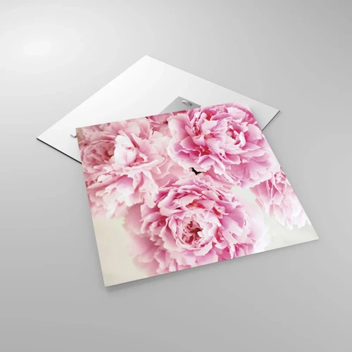 Obraz na skle - V ružovom prepychu - 50x50 cm