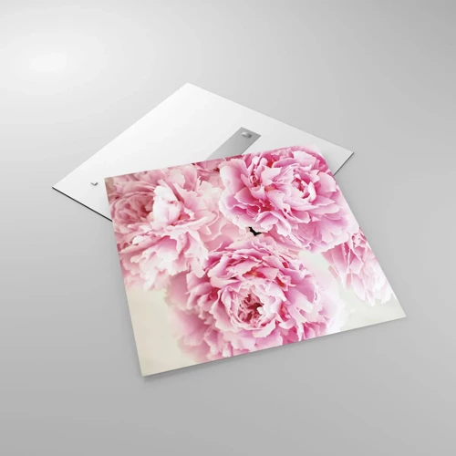 Obraz na skle - V ružovom prepychu - 70x70 cm