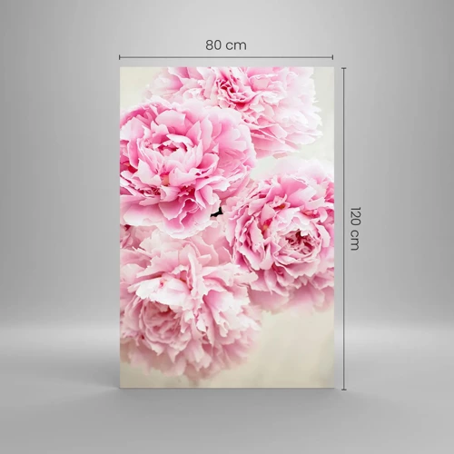 Obraz na skle - V ružovom prepychu - 80x120 cm