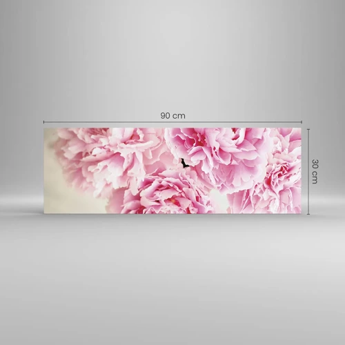 Obraz na skle - V ružovom prepychu - 90x30 cm