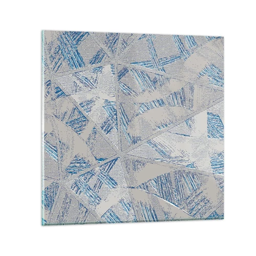 Obraz na skle - V šedo-modrom labyrinte - 60x60 cm