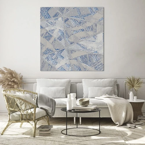 Obraz na skle - V šedo-modrom labyrinte - 70x70 cm