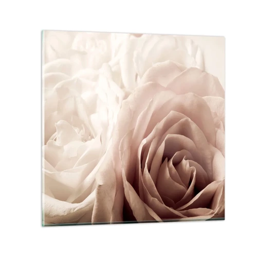 Obraz na skle - V srdci ruže - 40x40 cm