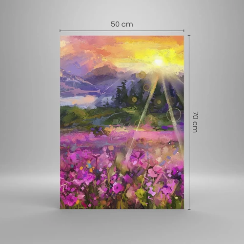 Obraz na skle - V údolí v starostlivosti slnka - 50x70 cm