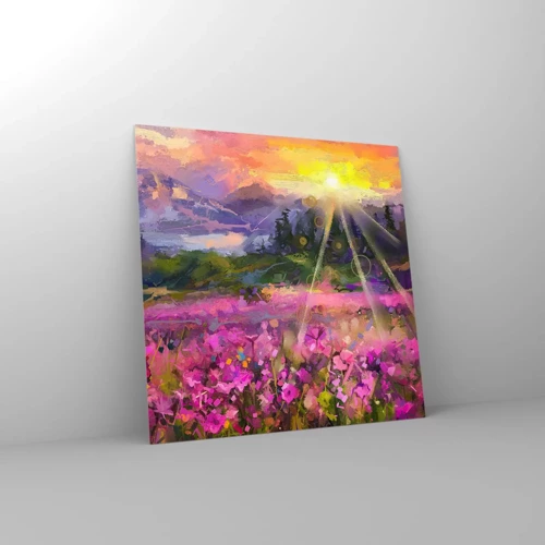 Obraz na skle - V údolí v starostlivosti slnka - 60x60 cm