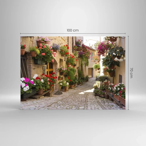 Obraz na skle - V záplave kvetov - 100x70 cm