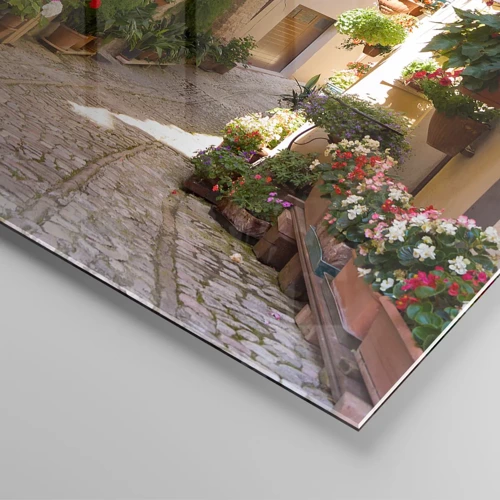 Obraz na skle - V záplave kvetov - 70x50 cm