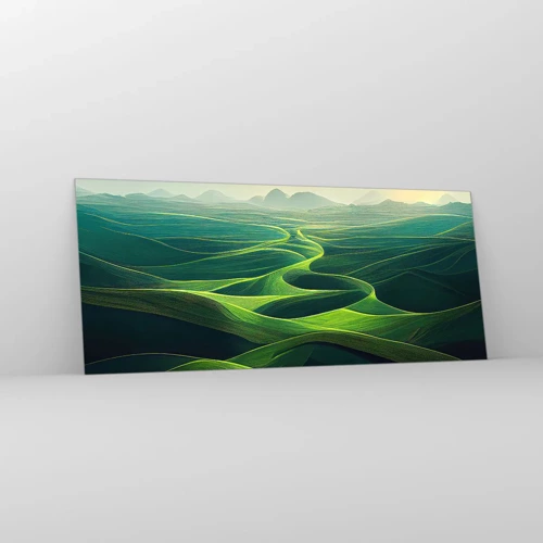 Obraz na skle - V zelených údoliach - 120x50 cm