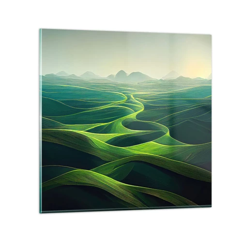 Obraz na skle - V zelených údoliach - 30x30 cm