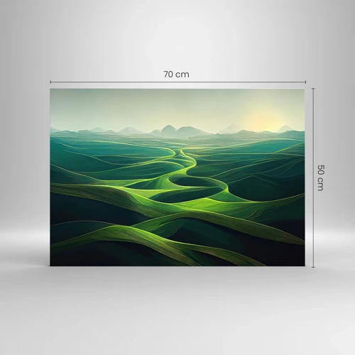 Obraz na skle - V zelených údoliach - 70x50 cm