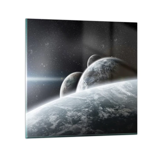 Obraz na skle - Vesmírna hudba sfér - 30x30 cm