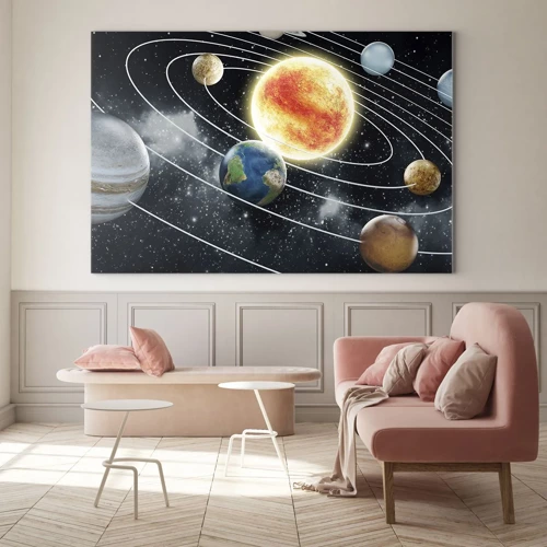 Obraz na skle - Vesmírny tanec - 100x70 cm