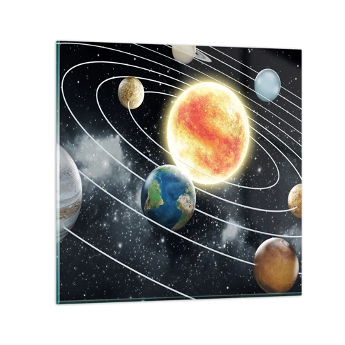 Obraz na skle - Vesmírny tanec - 30x30 cm