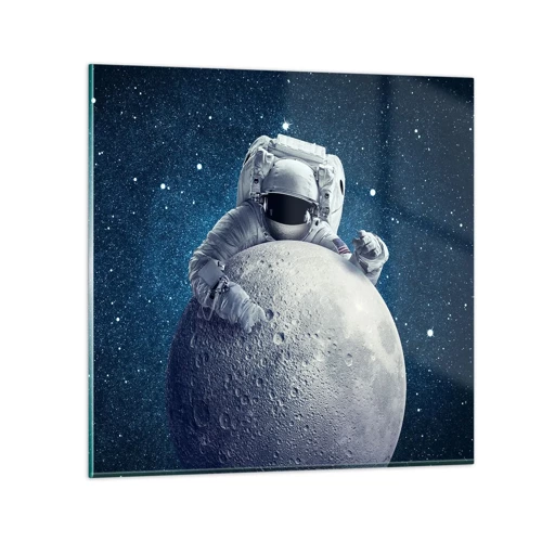 Obraz na skle - Vesmírny vtipkár - 30x30 cm