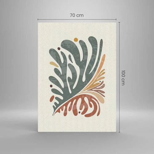 Obraz na skle - Viacfarebný list - 70x100 cm