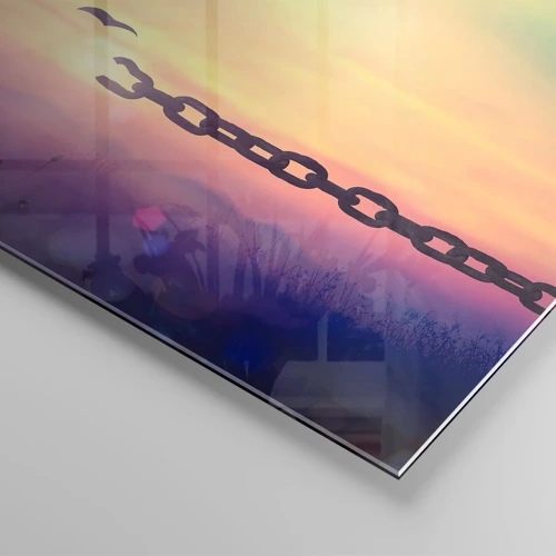 Obraz na skle - Víťazstvo slobody - 120x50 cm