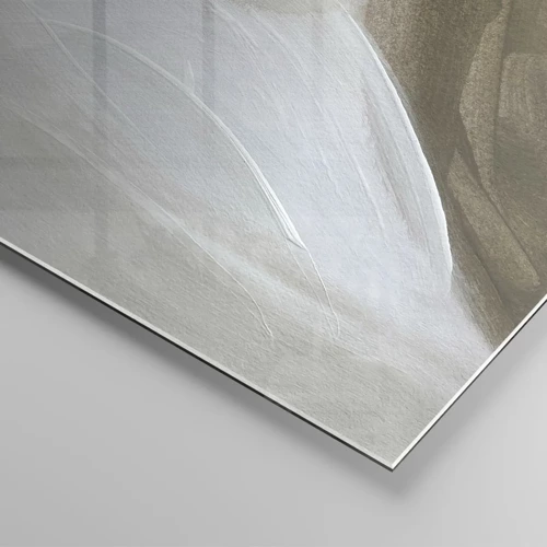 Obraz na skle - Vlna bielej - 120x80 cm