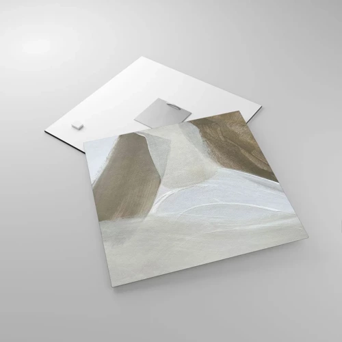 Obraz na skle - Vlna bielej - 30x30 cm