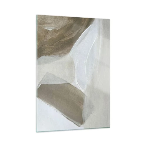 Obraz na skle - Vlna bielej - 50x70 cm
