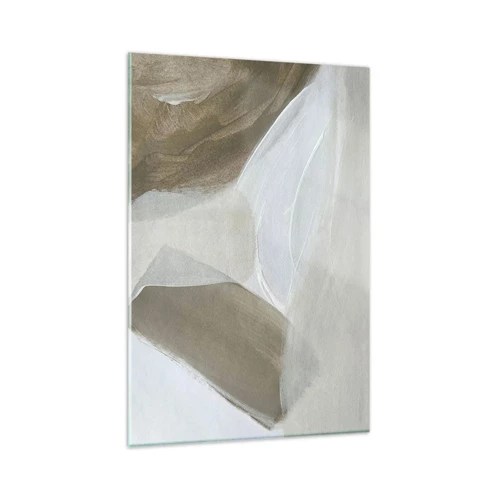 Obraz na skle - Vlna bielej - 80x120 cm