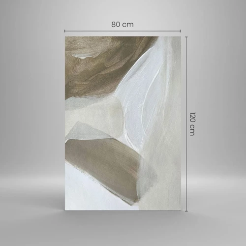 Obraz na skle - Vlna bielej - 80x120 cm