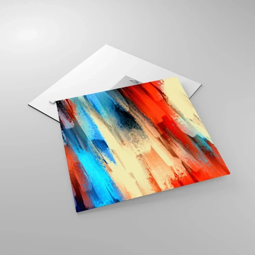 Obraz na skle - Vodopád farieb - 40x40 cm