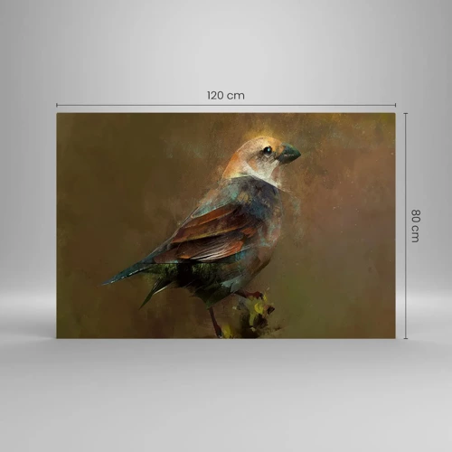 Obraz na skle - Vrabček, maličký vtáčik - 120x80 cm