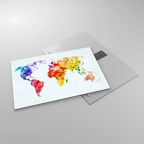 Obraz na skle - Všetky farby sveta - 70x50 cm