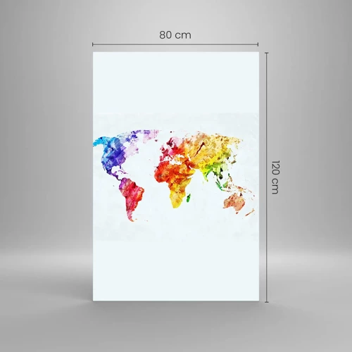 Obraz na skle - Všetky farby sveta - 80x120 cm