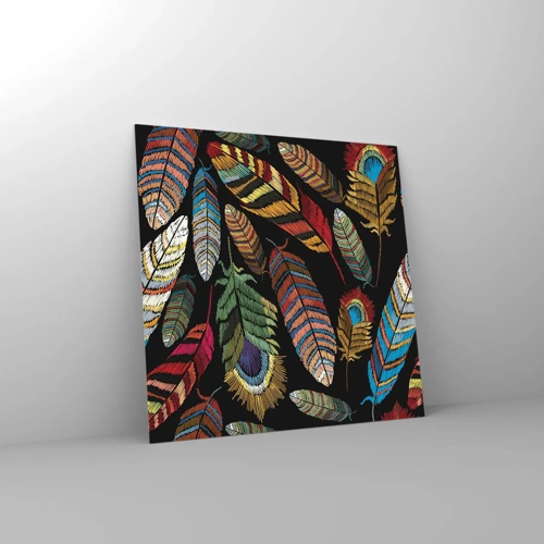 Obraz na skle - Vtáčí karneval - 60x60 cm