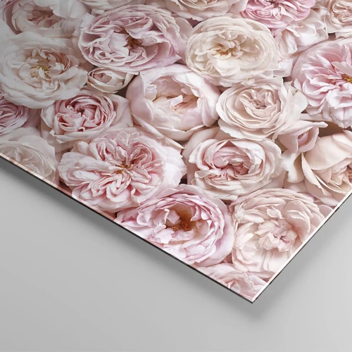 Obraz na skle - Vydláždená ružami - 70x50 cm