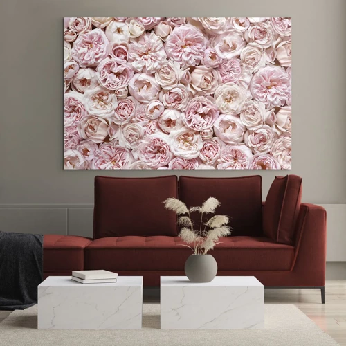 Obraz na skle - Vydláždená ružami - 70x50 cm