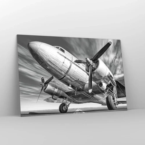 Obraz na skle - Vždy pripravený na let - 120x80 cm