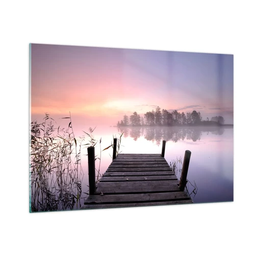 Obraz na skle - Z ľaliovej hmly… - 100x70 cm