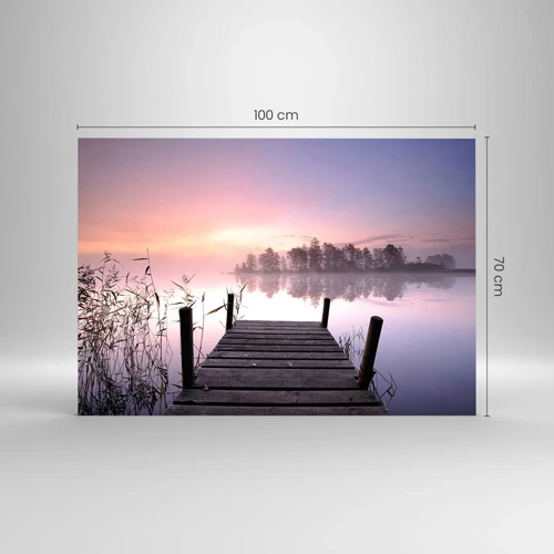 Obraz na skle - Z ľaliovej hmly… - 100x70 cm