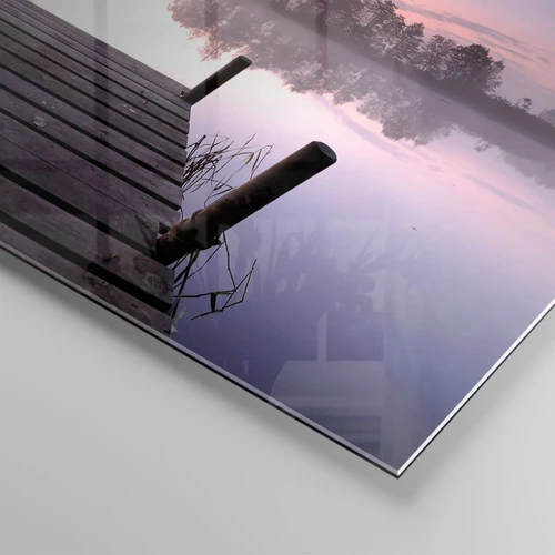 Obraz na skle - Z ľaliovej hmly… - 140x50 cm