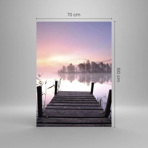 Obraz na skle - Z ľaliovej hmly… - 70x100 cm