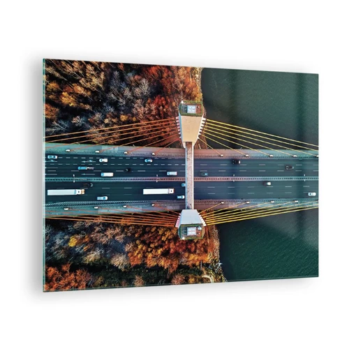Obraz na skle - Za vodami, za lesmi - 70x50 cm