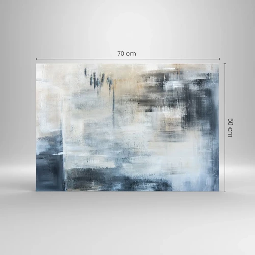 Obraz na skle - Za závojom modrej - 70x50 cm