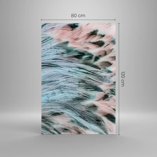 Obraz na skle - Zafírovo ružové páperie - 80x120 cm